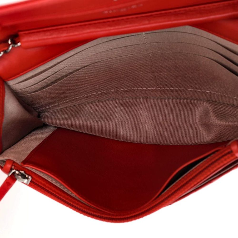 Chanel Boy Wallet on Chain Quilted Lambskin Red - Picture 6 of 7